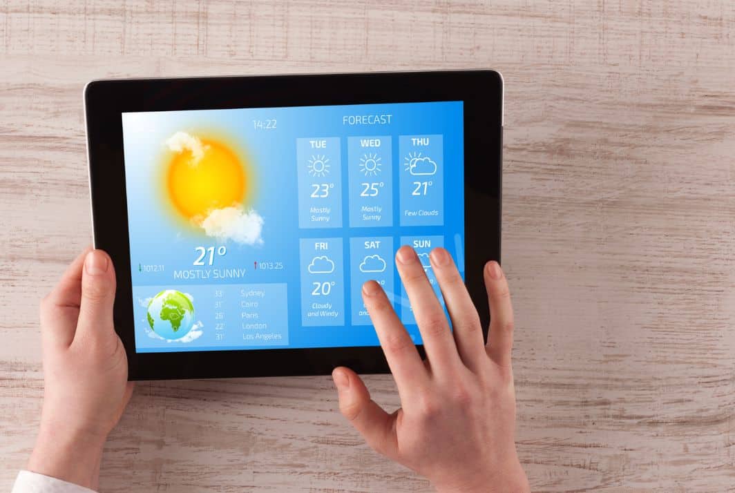 Smart thermostats provide weather updates and adjust your temperature settings accordingly